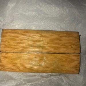 yellow Louis Vuitton wallet
